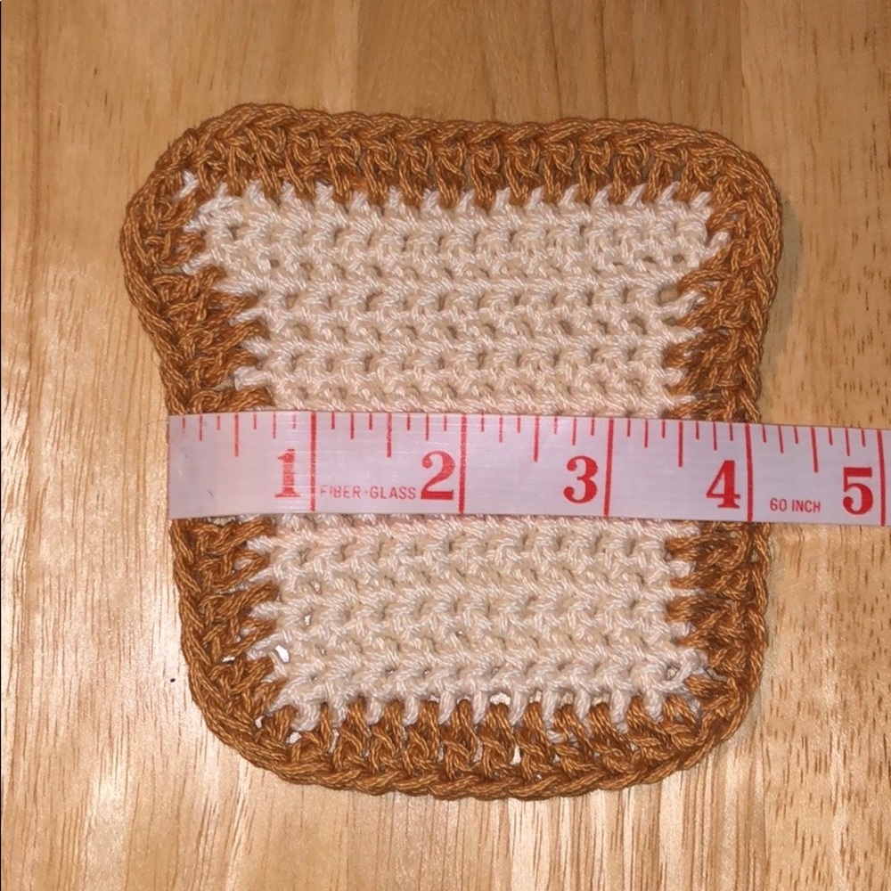NEW Crochet Toast Coasters (2 Pack) - Picture 6 of 8
